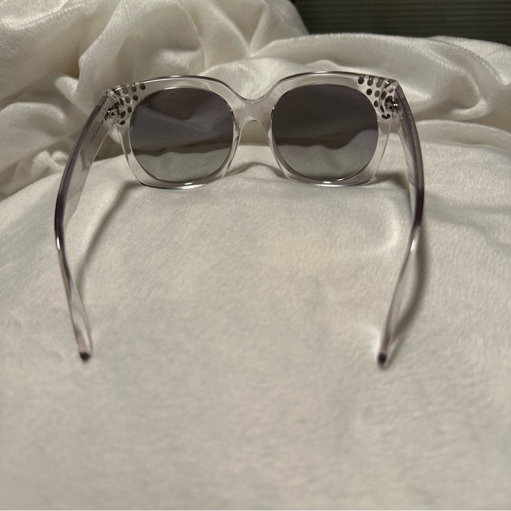 Michael Kors Women's Sunglasses with Crystal Accents - Clear and Silver - Picture 8 of 11